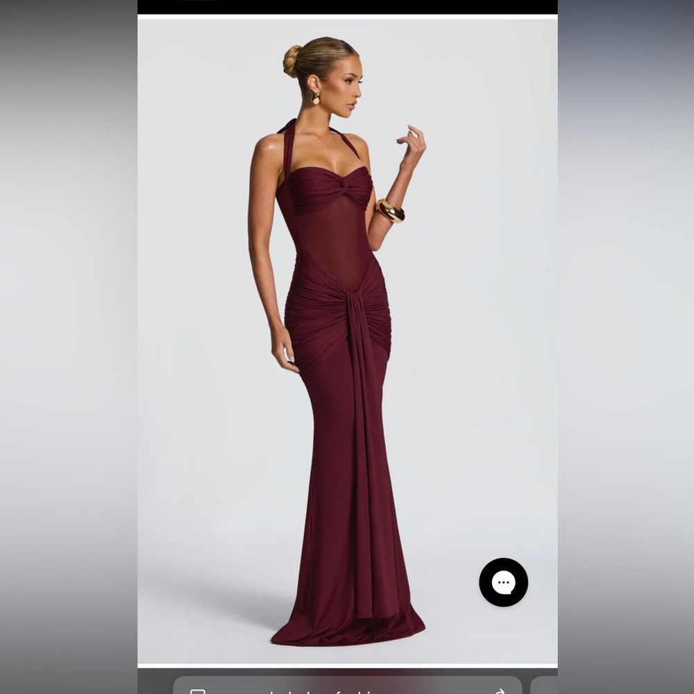 Babyboo Vixen Maxi Dress in Cherry Lacquer